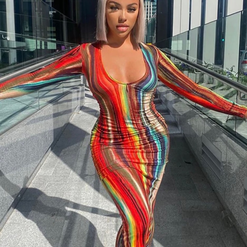 Fashion Nova Spandex Maxi Dress L